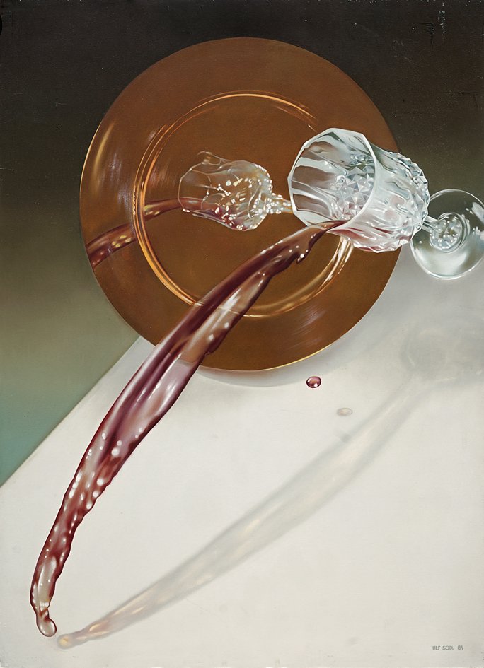 1984 Öl Dynamisches Stillleben 51 × 71 cm