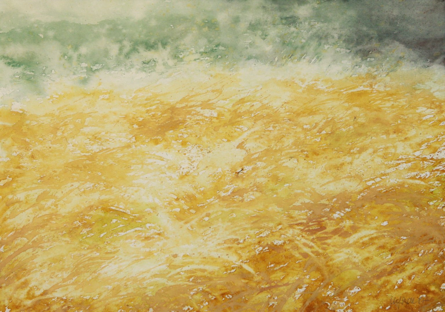 1987 Aquarell Rauhreif 37,5 × 26,5 cm