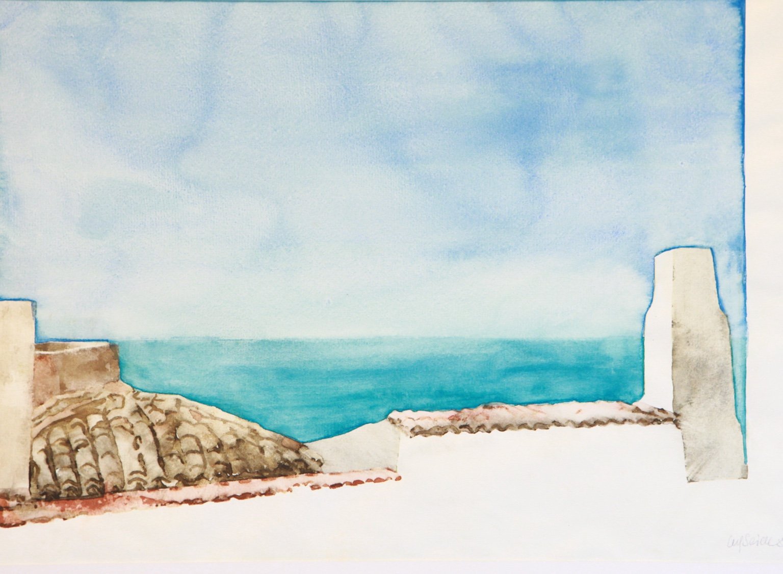 1989 Aquarell Griechenland 38,2 × 27 cm