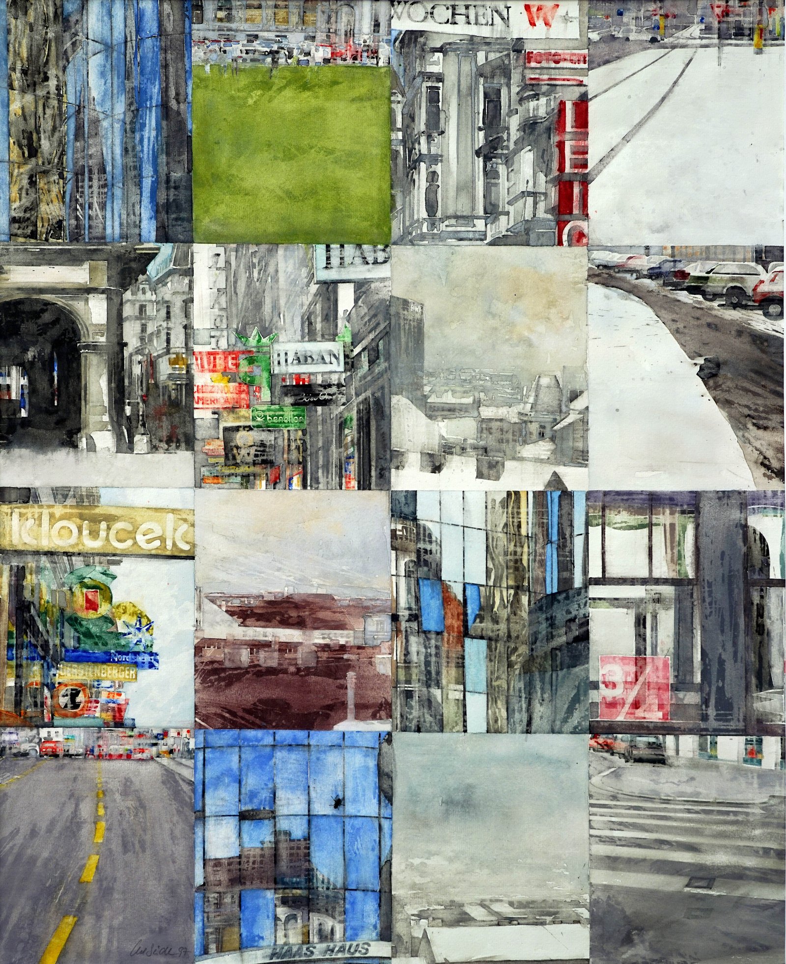 1997 Aquarell Wien Kaleidoskop 51 × 62,5 cm