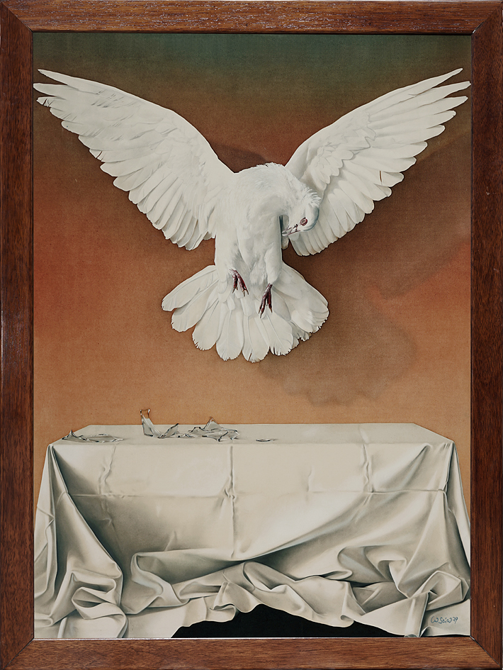 Triptychon Bild Mitte Mittag 1979 73 × 99,5 cm