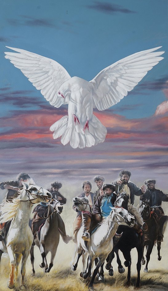 2020 Herbst in Mazar-i-Sharif Panel 2 29 × 50 cm